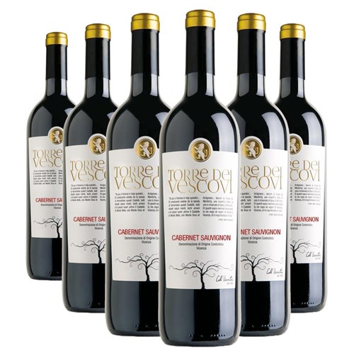 Case of 6 Torre dei Vescovi Cabernet Sauvignon 75cl Red Wine